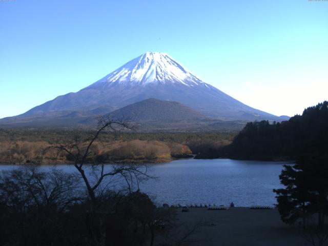 精進湖からの富士山