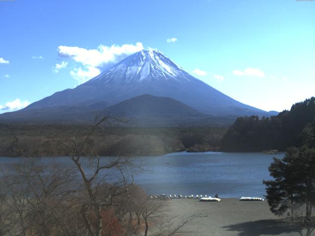 精進湖からの富士山