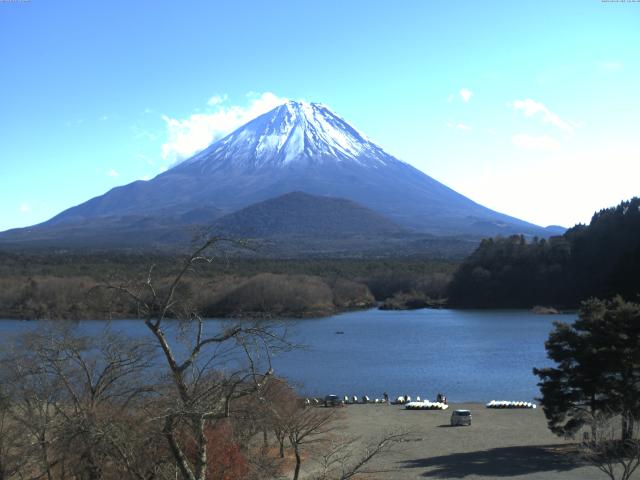 精進湖からの富士山