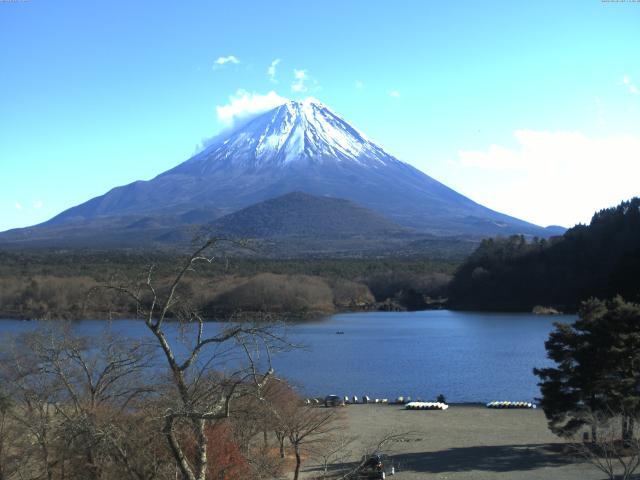 精進湖からの富士山