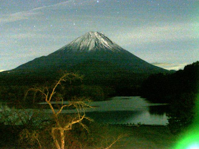 精進湖からの富士山