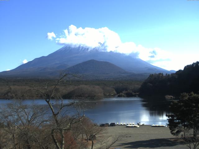 精進湖からの富士山