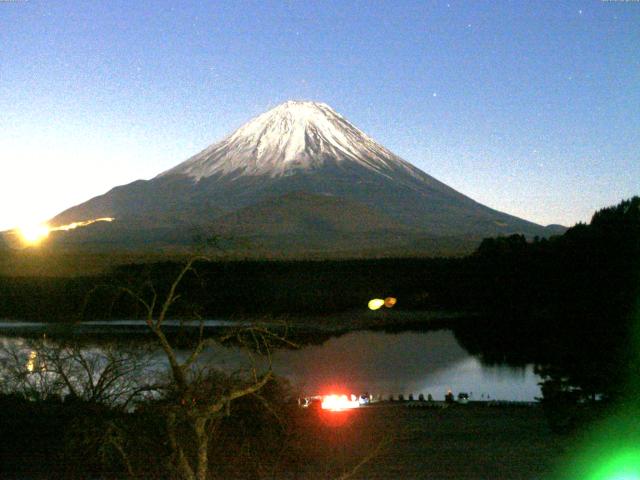 精進湖からの富士山