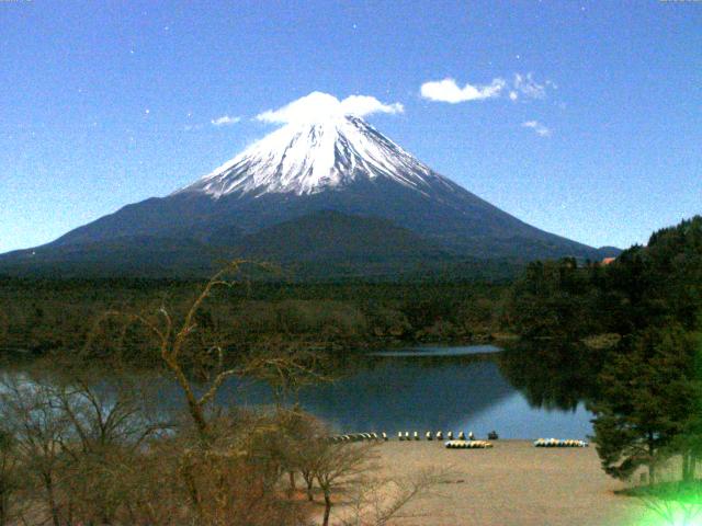 精進湖からの富士山