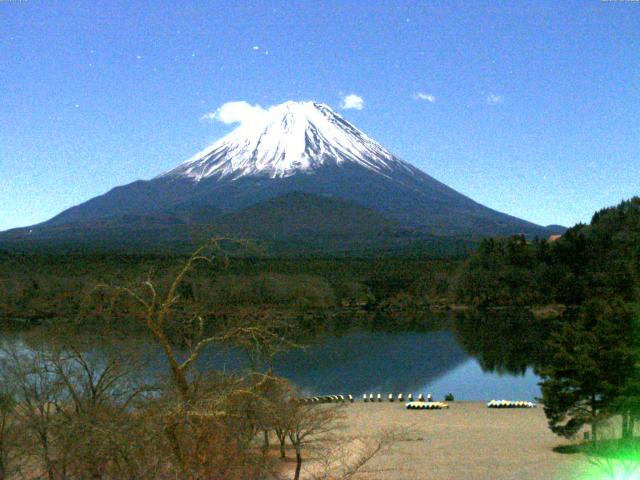 精進湖からの富士山