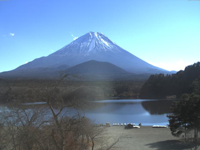 精進湖からの富士山