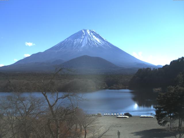 精進湖からの富士山