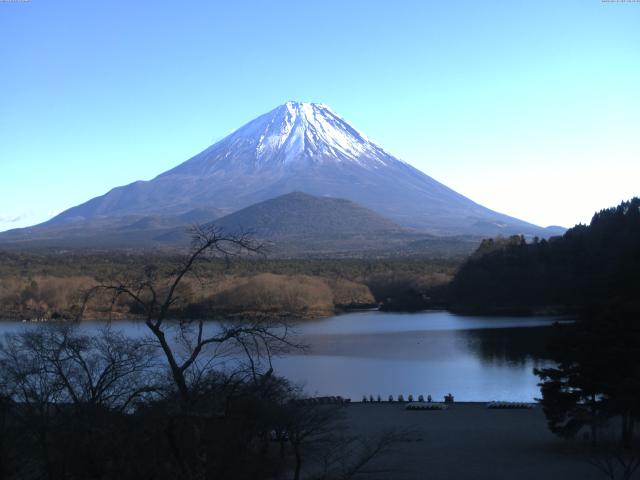 精進湖からの富士山