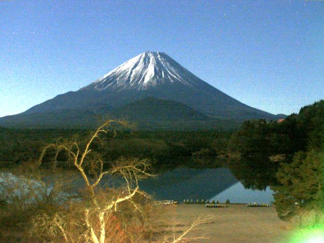 精進湖からの富士山