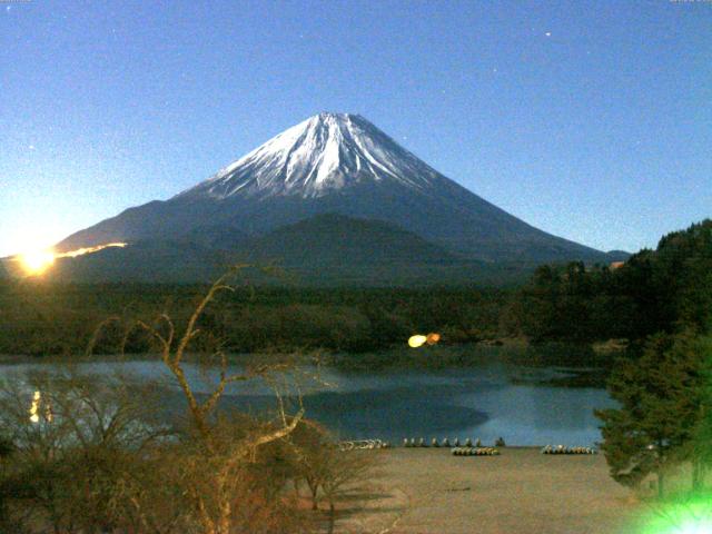 精進湖からの富士山