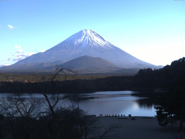 精進湖からの富士山