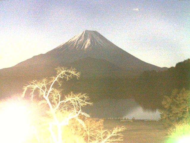 精進湖からの富士山