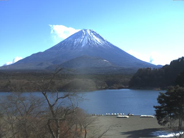 精進湖からの富士山