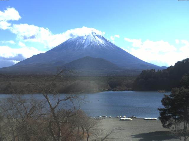 精進湖からの富士山