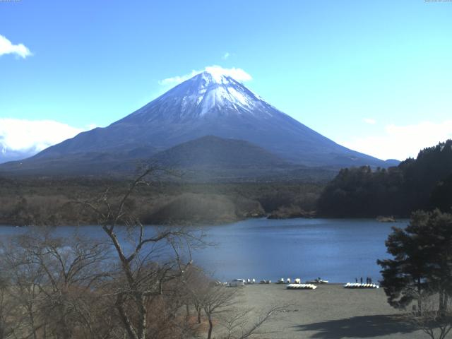 精進湖からの富士山