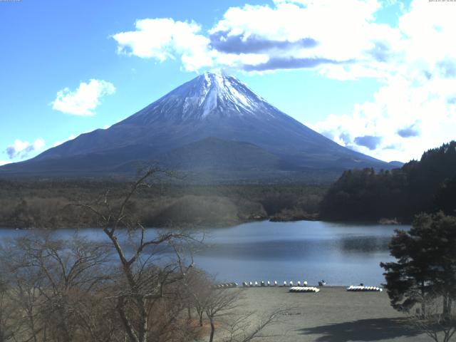 精進湖からの富士山