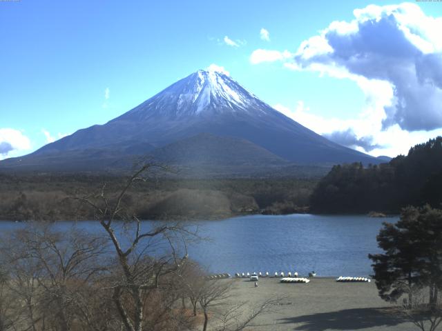 精進湖からの富士山