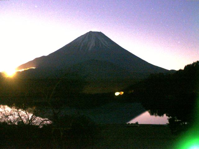 精進湖からの富士山