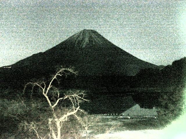 精進湖からの富士山