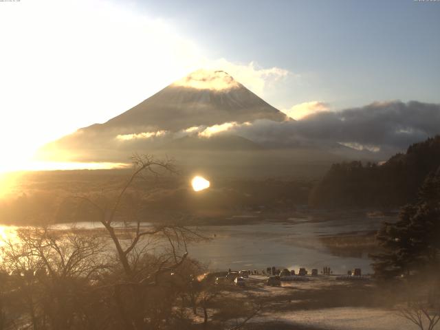 精進湖からの富士山