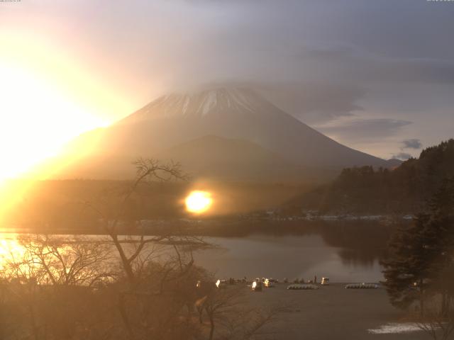 精進湖からの富士山