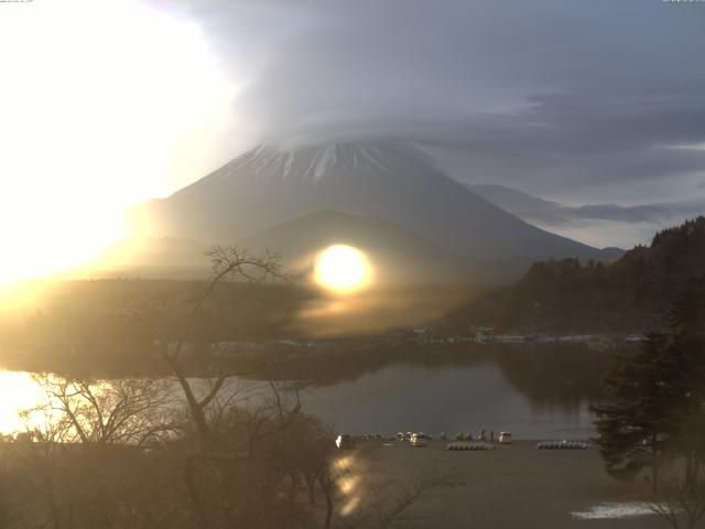 精進湖からの富士山