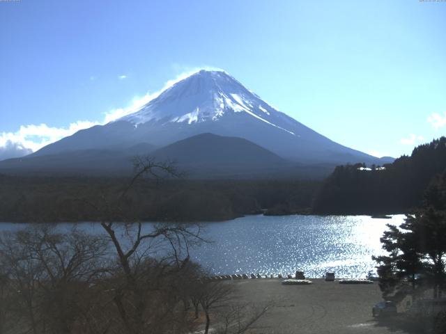 精進湖からの富士山