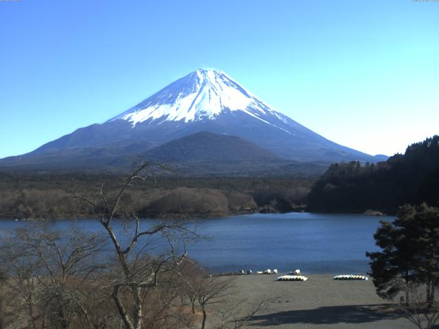 精進湖からの富士山