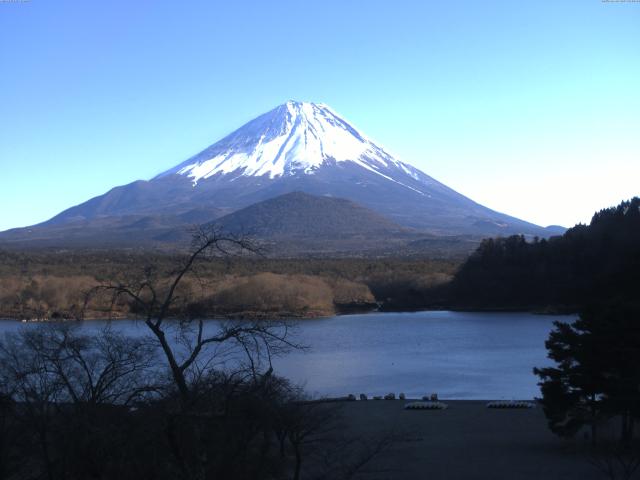 精進湖からの富士山