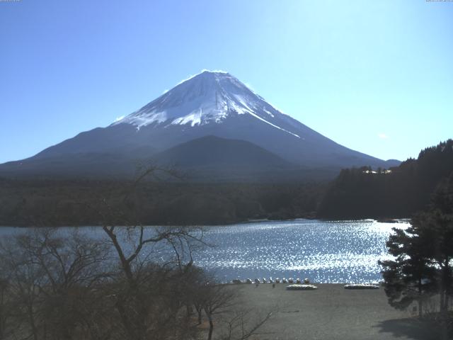 精進湖からの富士山