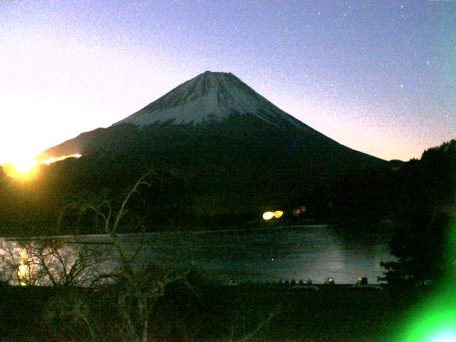 精進湖からの富士山