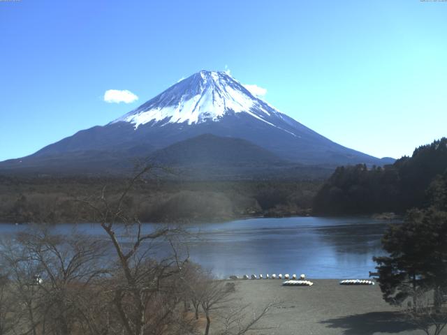 精進湖からの富士山