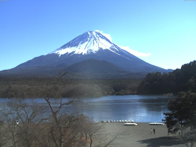 精進湖からの富士山