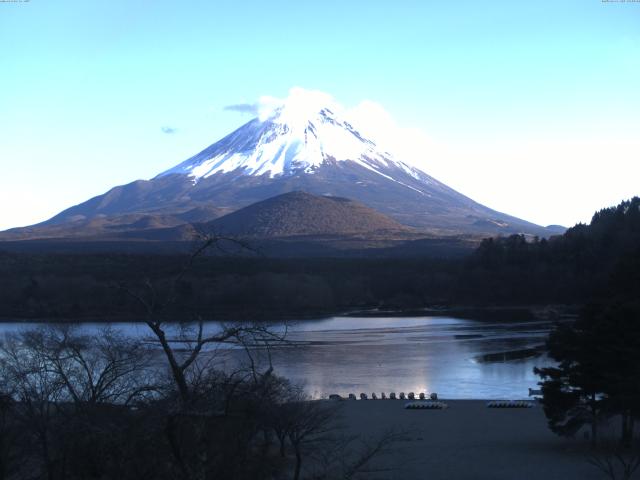 精進湖からの富士山