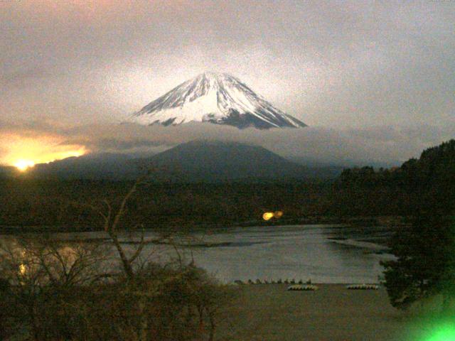 精進湖からの富士山