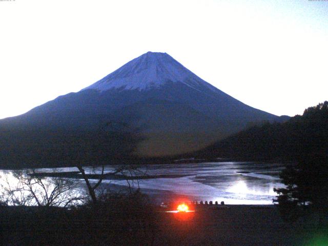 精進湖からの富士山