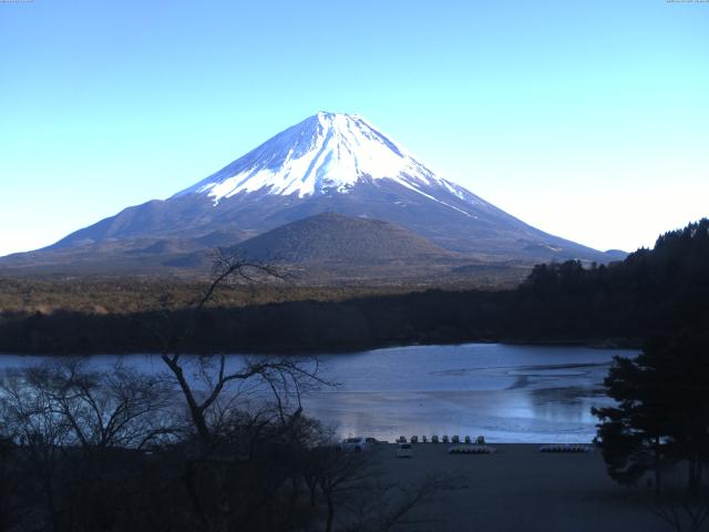 精進湖からの富士山