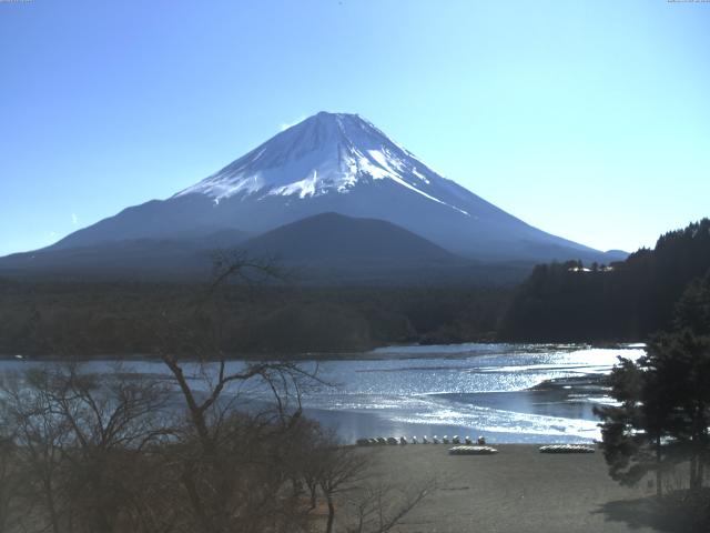 精進湖からの富士山