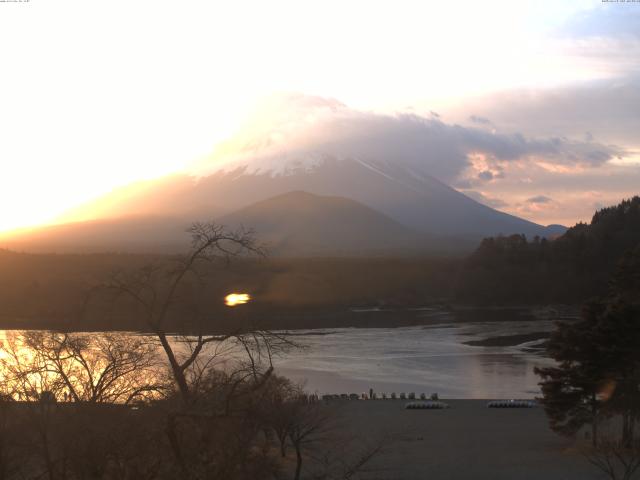 精進湖からの富士山