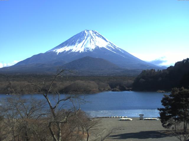 精進湖からの富士山