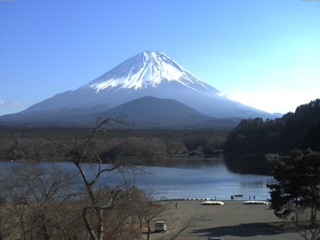 精進湖からの富士山