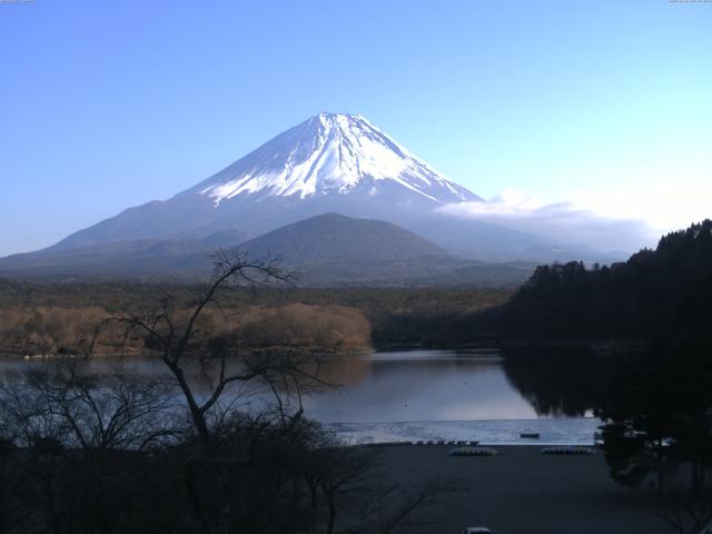 精進湖からの富士山