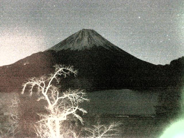 精進湖からの富士山