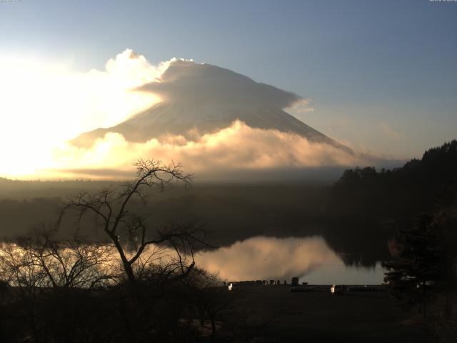 精進湖からの富士山