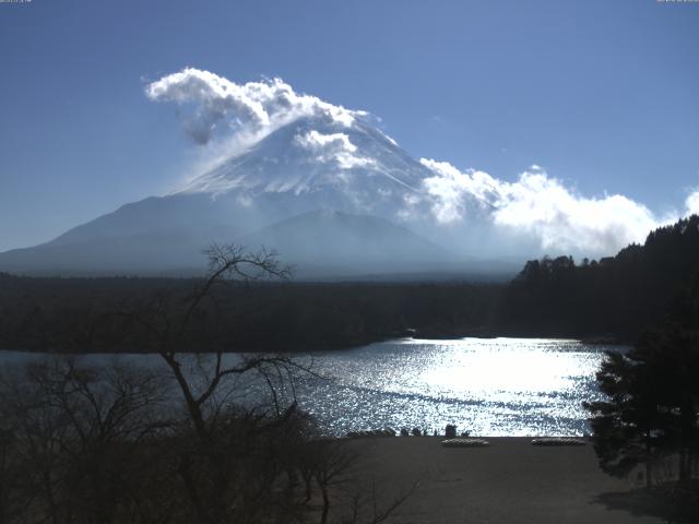 精進湖からの富士山