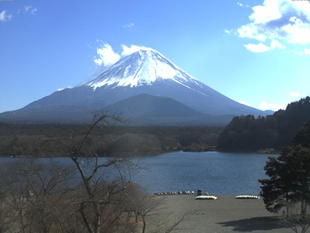 精進湖からの富士山