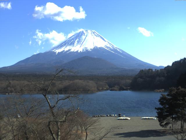 精進湖からの富士山