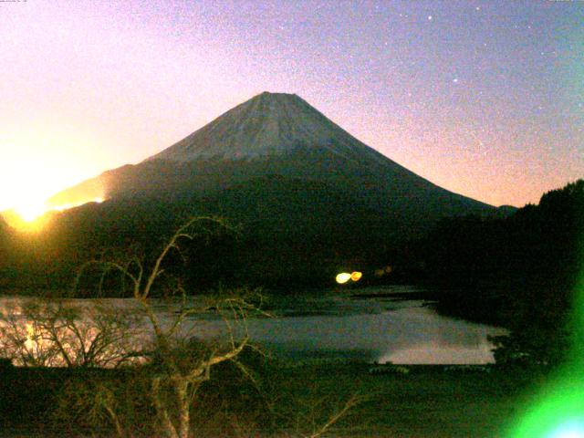 精進湖からの富士山