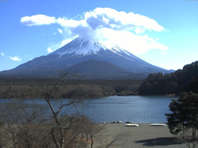 精進湖からの富士山