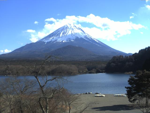 精進湖からの富士山